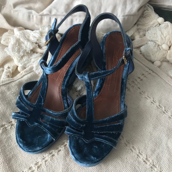 Marc Jacobs Shoes - Marc Jacobs velvet platform sandals | sz 36.5